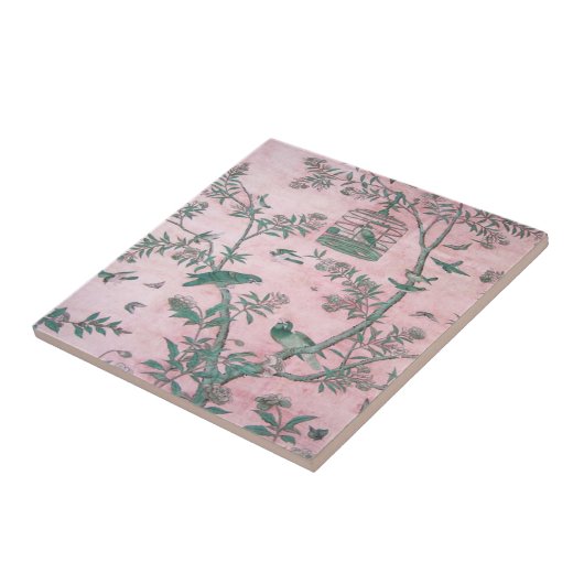 Pink Chinoiserie Fliese (Seite)
