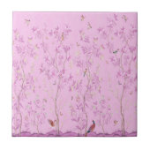 Pink Chinoiserie Fliese (Vorderseite)