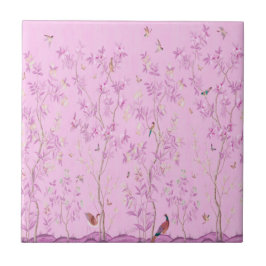 Pink Chinoiserie Fliese