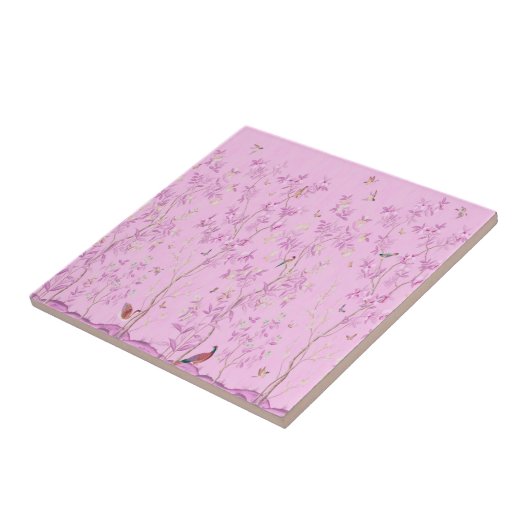 Pink Chinoiserie Fliese (Seite)