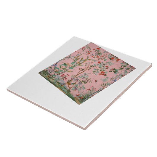 Pink Chinoiserie Fliese (Seite)