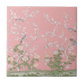 Pink Chinoiserie Fliese (Vorderseite)