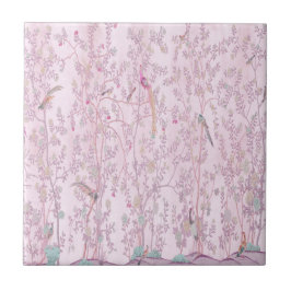 Pink Chinoiserie Fliese