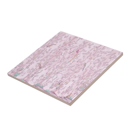 Pink Chinoiserie Fliese (Seite)
