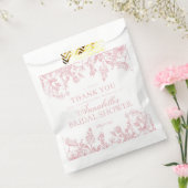 Pink Chinoiserie Floral Bridal Shower Dessert Geschenktütchen (Versiegelt)