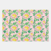 Pink Chinoiserie Floral Geschenkpapier Set (Vorderseite 3)