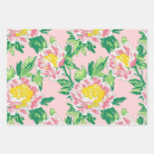 Pink Chinoiserie Floral Geschenkpapier Set (Vorderseite)