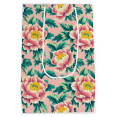 Pink Chinoiserie Floral Mittlere Geschenktüte (Rückseite)