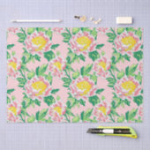 Pink Chinoiserie Floral Seidenpapier (Handwerk)