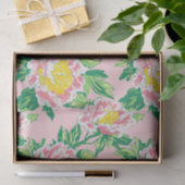 Pink Chinoiserie Floral Seidenpapier (Geschenk)