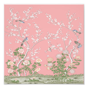 Pink Chinoiserie Fotodruck