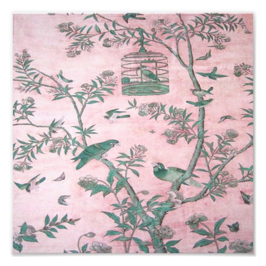 Pink Chinoiserie Fotodruck (Vorne)