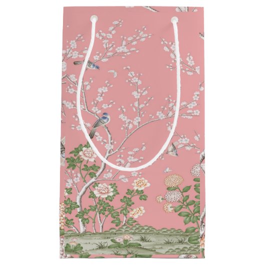 Pink Chinoiserie Geschenktasche Kleine Geschenktüte (Vorderseite)