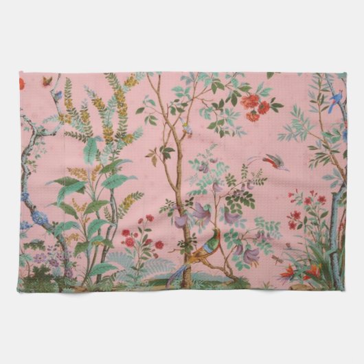 Pink Chinoiserie Geschirrtuch (Horizontal)