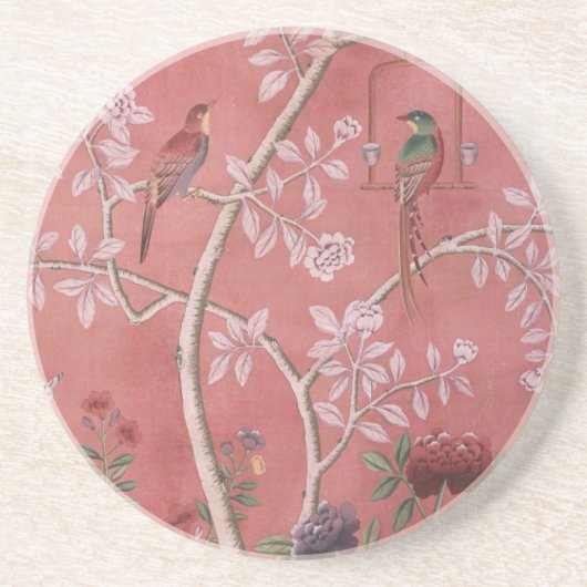Pink Chinoiserie Getränkeuntersetzer (Vorne)