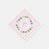 Pink Chinoiserie Ginger Jar Jars Topiary Basket Pa Serviette (Ecke)