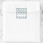 Pink Chinoiserie Ginger Jars Topiary Square Quadratischer Aufkleber (Tasche)