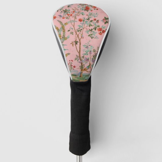Pink Chinoiserie Golf Headcover (Vorderseite)
