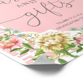 Pink Chinoiserie Karten und Geschenke Poster (Ecke)