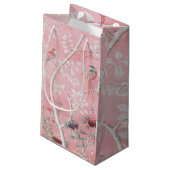 Pink Chinoiserie Kleine Geschenktüte (Rückseite Schrägansicht)