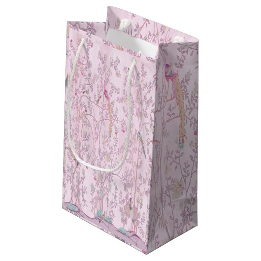 Pink Chinoiserie Kleine Geschenktüte (Rückseite Schrägansicht)