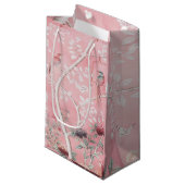 Pink Chinoiserie Kleine Geschenktüte (Vorderseite Schrägansicht)