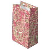Pink Chinoiserie Kleine Geschenktüte (Rückseite Schrägansicht)