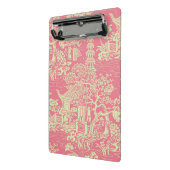 Pink Chinoiserie Mini Klemmbrett (Gewinkelt2)