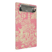 Pink Chinoiserie Mini Mini Klemmbrett (Schrägansicht)