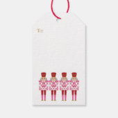 Pink Chinoiserie Nutcracker, Custom Christmas Geschenkanhänger (Rückseite)