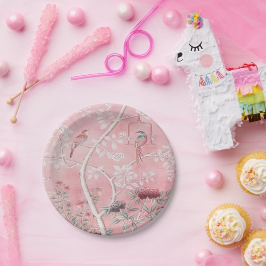 Pink Chinoiserie Pappteller (Party)