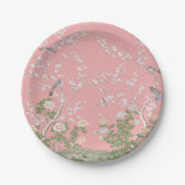 Pink Chinoiserie Pappteller (Vorderseite)