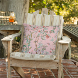 Pink Chinoiserie Patio Kissen