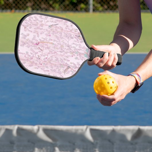 Pink Chinoiserie Pickleball Schläger (InSitu)