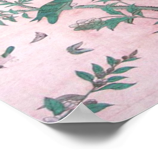 Pink Chinoiserie Poster (Ecke)