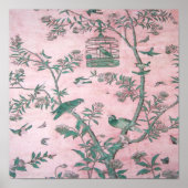 Pink Chinoiserie Poster (Vorne)