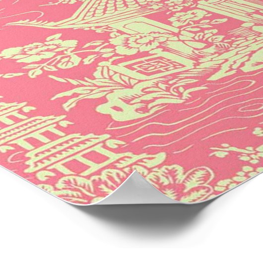 Pink Chinoiserie Poster (Ecke)