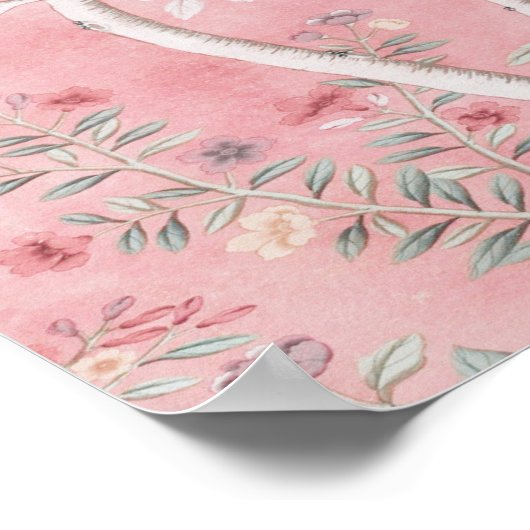 Pink Chinoiserie Poster (Ecke)