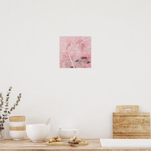 Pink Chinoiserie Poster (Küche)