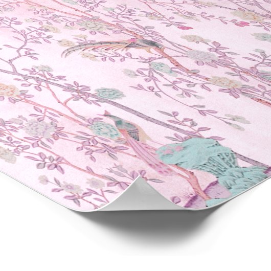 Pink Chinoiserie Poster (Ecke)