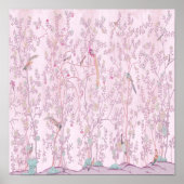 Pink Chinoiserie Poster (Vorne)