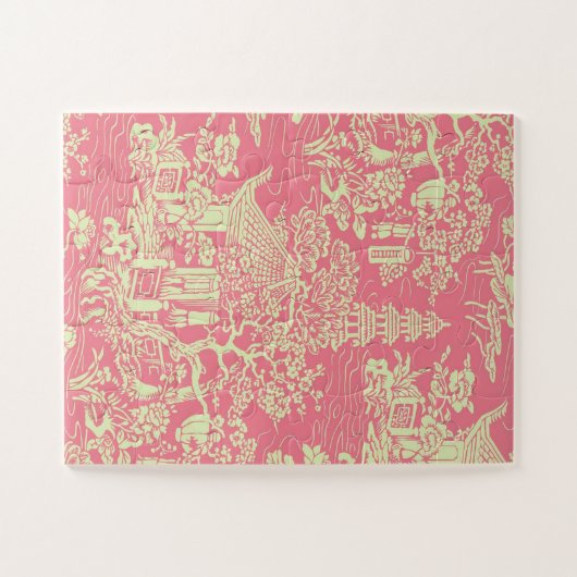 Pink Chinoiserie Puzzle (Horizontal)
