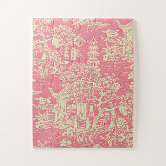 Pink Chinoiserie Puzzle (Vertikal)