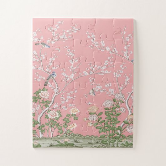 Pink Chinoiserie Puzzle (Vertikal)