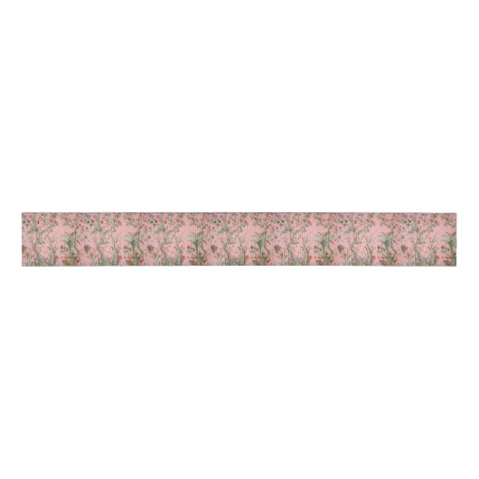 Pink Chinoiserie Ripsband (Vorderseite)