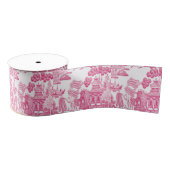 Pink Chinoiserie Ripsband (Spule)