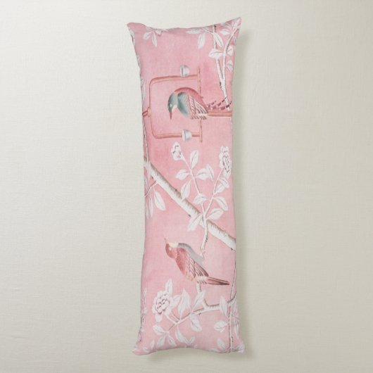 Pink Chinoiserie Seitenschläferkissen (Rückseite (Vertikal))