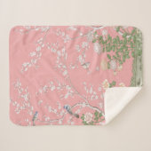 Pink Chinoiserie Sherpadecke (Vorderseite (Horizontal))