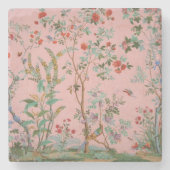 Pink Chinoiserie Steinuntersetzer (Vorderseite)