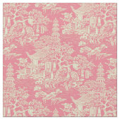 Pink Chinoiserie Stoff (Nahaufnahme)